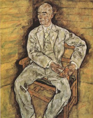 Egon Schiele Portrait of Victor Ritter von Bauer (mk12) Norge oil painting art
